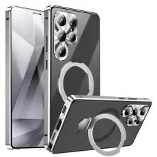 OEM - Mobilskal f&ouml;r Samsung Galaxy S26 Ultra Magnetiskt Kickstand PC - Silver