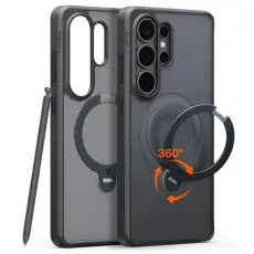 Torras - Torras Mobilskal f&ouml;r Samsung Galaxy S26 Ultra Magnetiskt Kickstand - Svart