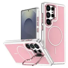 OEM - Mobilskal f&ouml;r Samsung Galaxy S26 Ultra Magnetiskt Kickstand TPU - Rosa