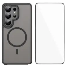 WANLONFENG - WANLONFENG Mobilskal f&ouml;r Samsung Galaxy S26 Ultra Magnetiskt PC + TPU - Svart