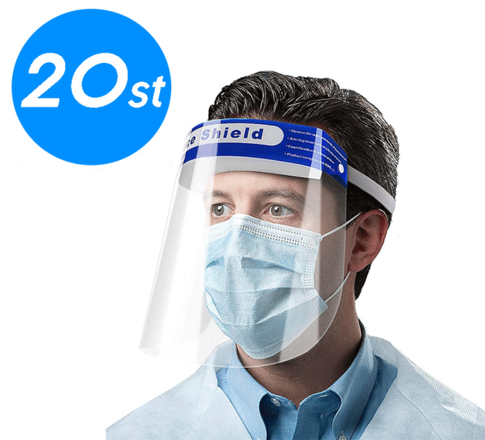 UTGATT1 - 20-PACK - Skyddsvisir / Visir / Munskydd / Ansiktsskydd