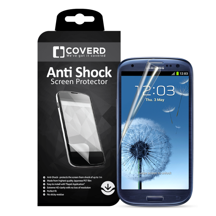 UTGATT1 - CoveredGear Anti-Shock skärmskydd till Samsung Galaxy S3