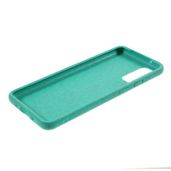 OEM - Wheat Straw Eco-Vänlig Mobilskal för Galaxy S20 Plus - Cyan