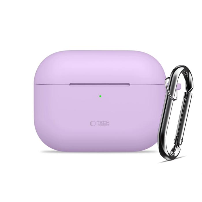 Tech-Protect - Tech-Protect Apple Airpods Pro 3 Skal Silikon Hook - Lavender