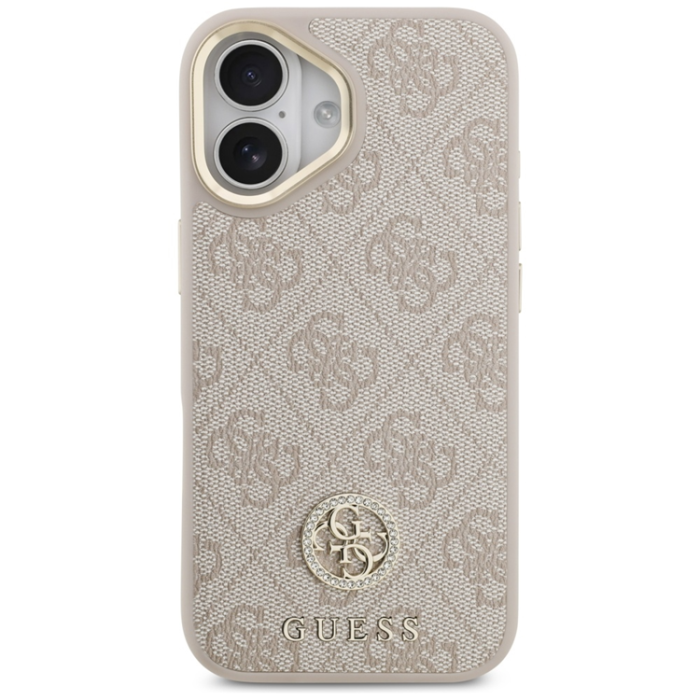 Guess - Guess iPhone 17 Mobilskal Magsafe Strass Logo Crossbody - Rosa