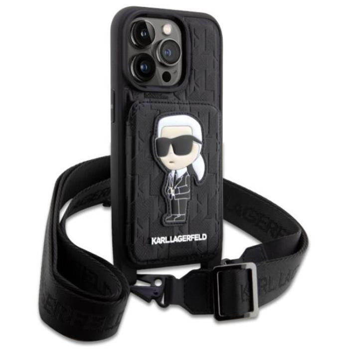 KARL LAGERFELD - Karl Lagerfeld iPhone 14 Pro Halsbandsskal Crossbody Ikonik