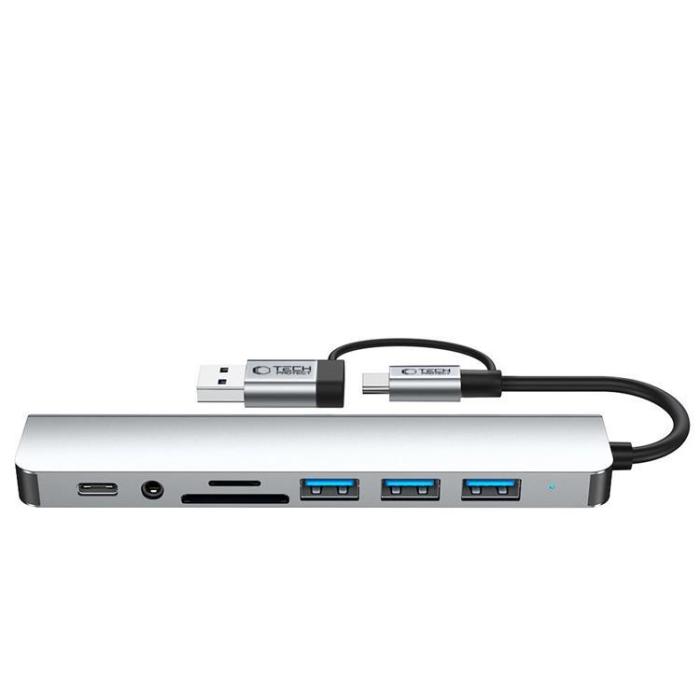 Tech-Protect - Tech-Protect HB06 9in1 Hub Adapter - Space Grå