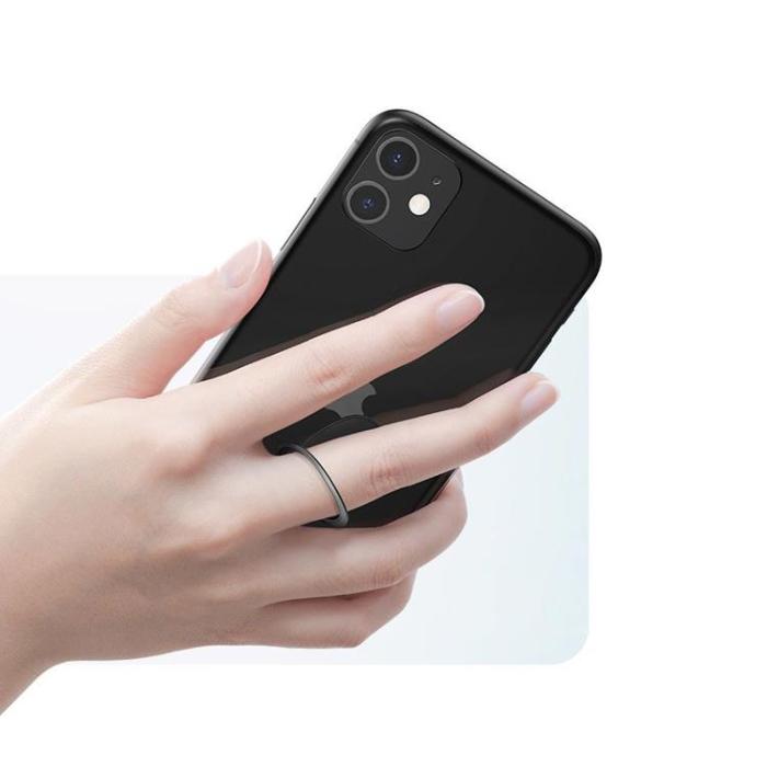 BASEUS - Baseus Ringhållare Ultra-Thin Self-adhesive kickstand - Silver