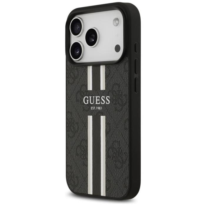 Guess - Guess iPhone 17 Pro Mobilskal MagSafe 4G Printed Stripes - Svart