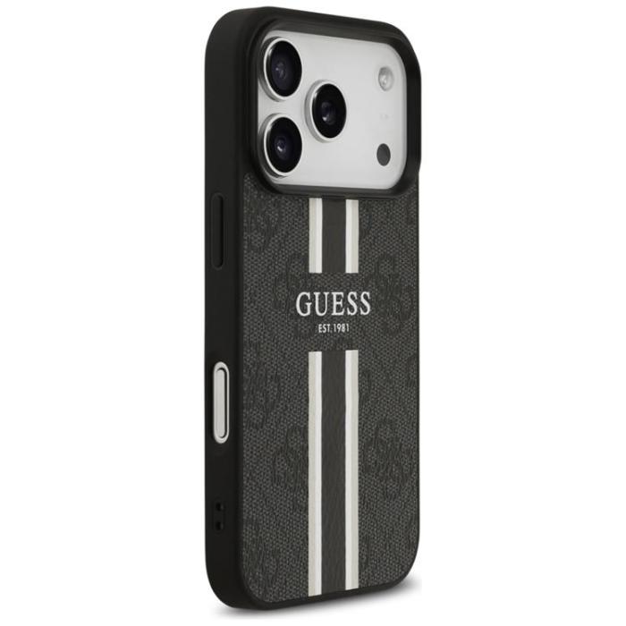 Guess - Guess iPhone 17 Pro Mobilskal MagSafe 4G Printed Stripes - Svart