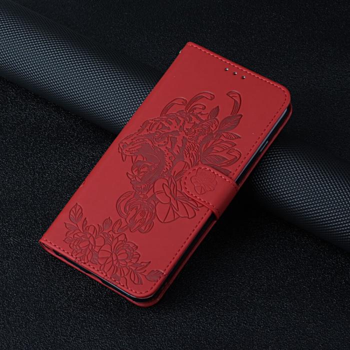 A-One Brand - Tiger Flower Plånboksfodral till Galaxy S21 - Röd