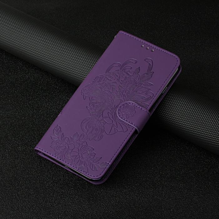 A-One Brand - Tiger Flower Plånboksfodral till Galaxy S21 - Lila