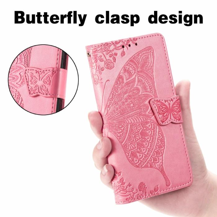A-One Brand - Butterfly Plånboksfodral till Sony Xperia 10 III - Rosa