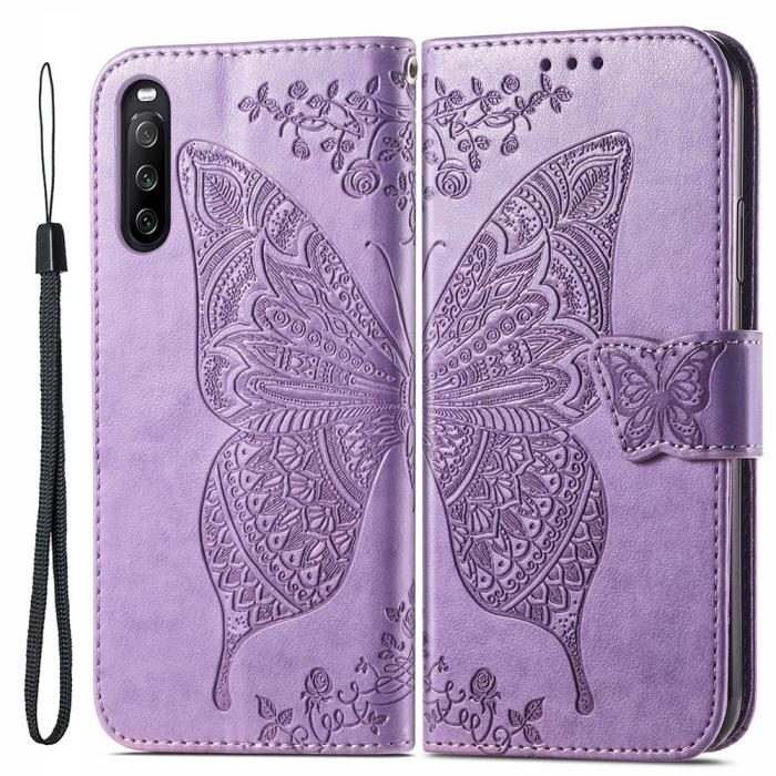 OEM - Butterfly Plånboksfodral till Sony Xperia 10 III - Lila
