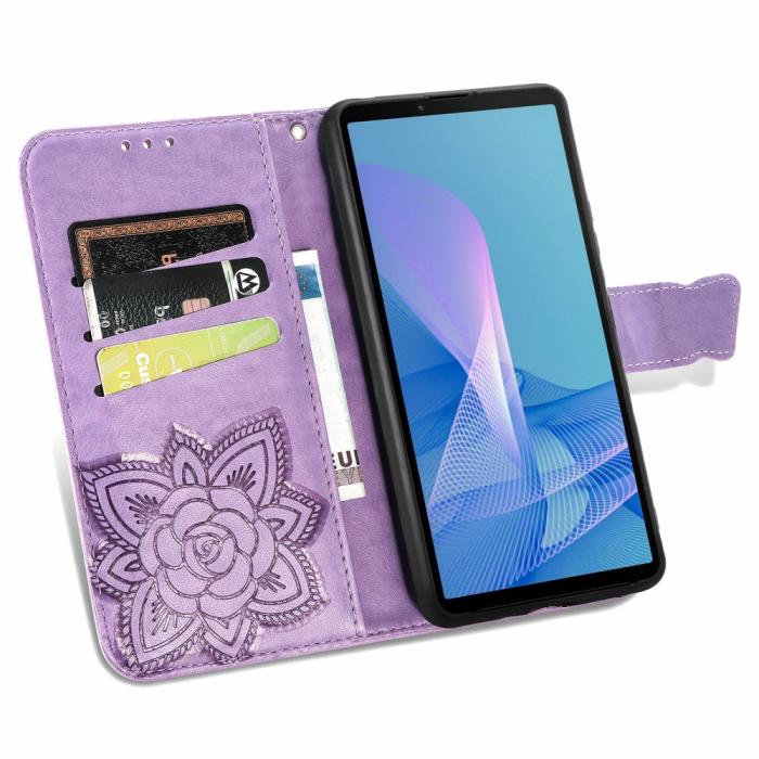 OEM - Butterfly Plånboksfodral till Sony Xperia 10 III - Lila