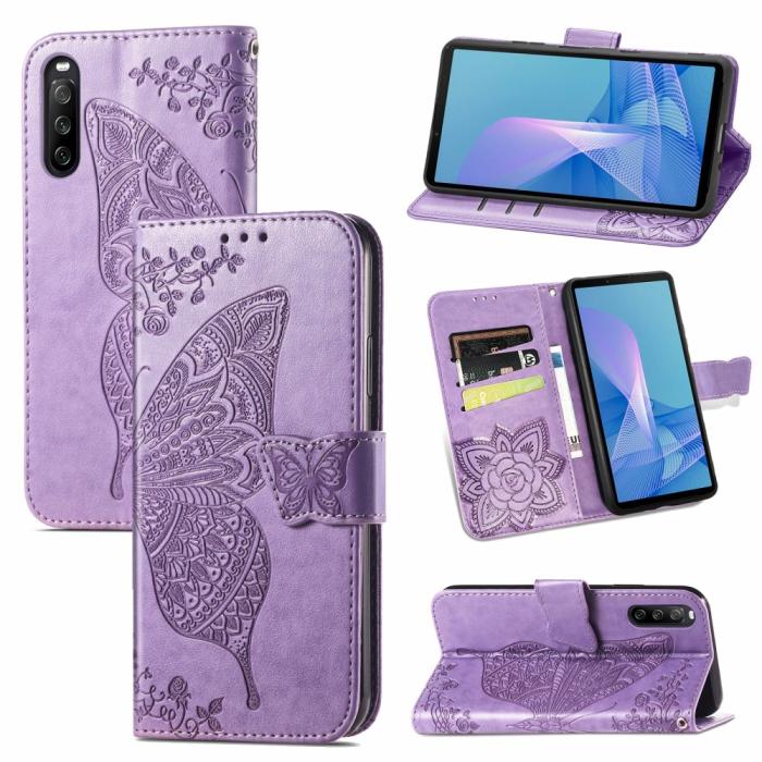 OEM - Butterfly Plånboksfodral till Sony Xperia 10 III - Lila