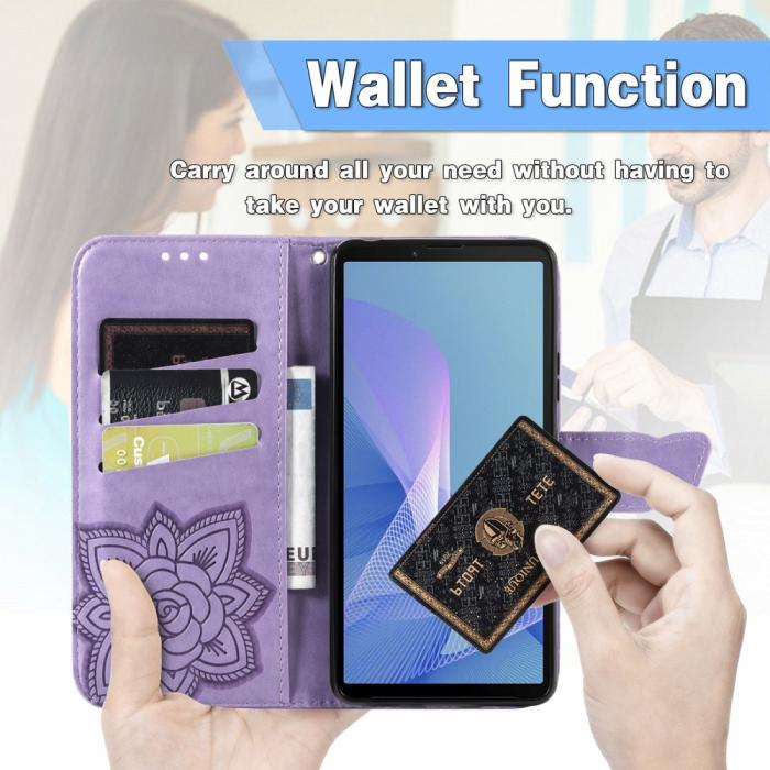 OEM - Butterfly Plånboksfodral till Sony Xperia 10 III - Lila