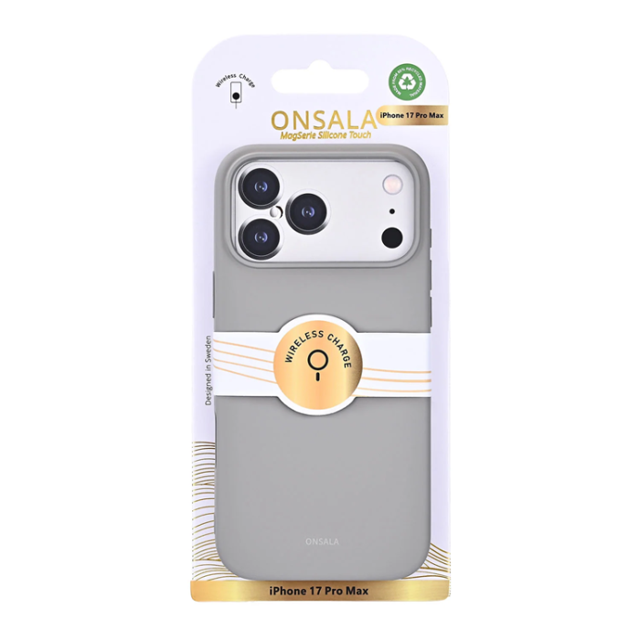 Onsala - ONSALA iPhone 17 Pro Max Mobilskal med Silikonkänsla - Betong