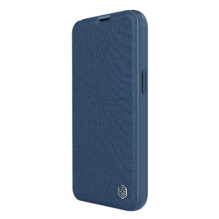 Nillkin - Nillkin iPhone 14 Plus Plånboksfodral Qin Cloth Pro - Blå