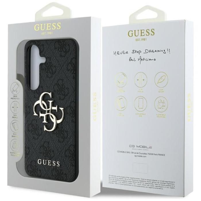 Guess - Guess Galaxy S25 Plus Mobilskal Big 4G Logo Classic - Svart