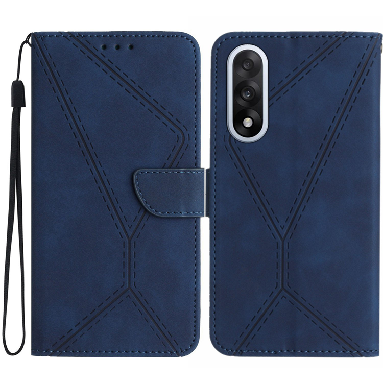 OnePlus Nord 5 Plånboksfodral Präglad Läder - Blå | 2353 | AlltMobil