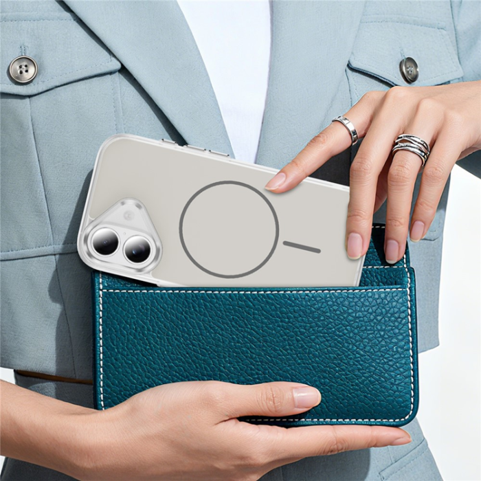 A-One Brand - iPhone 17 Mobilskal MagSafe Skin Touch TPU PC - Vit