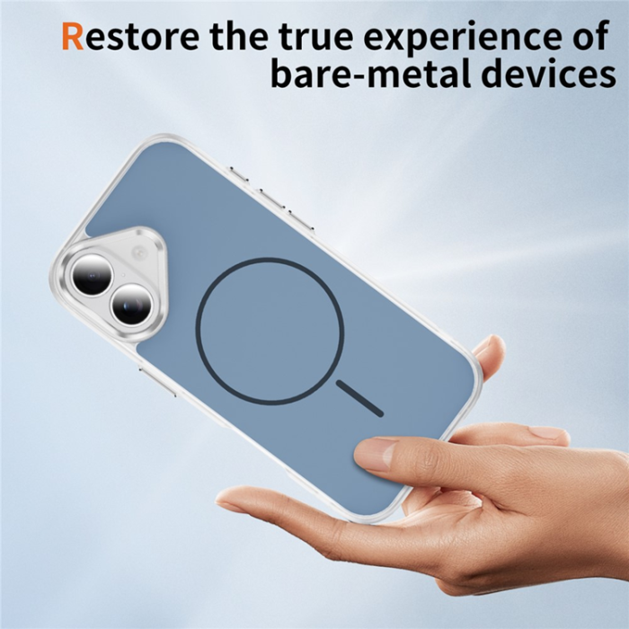 A-One Brand - iPhone 17 Mobilskal MagSafe Skin Touch TPU PC - Blå