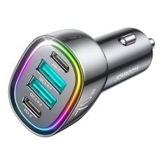Joyroom - Joyroom Billaddare 4-Ports 2x USB/2x USB-C - Svart