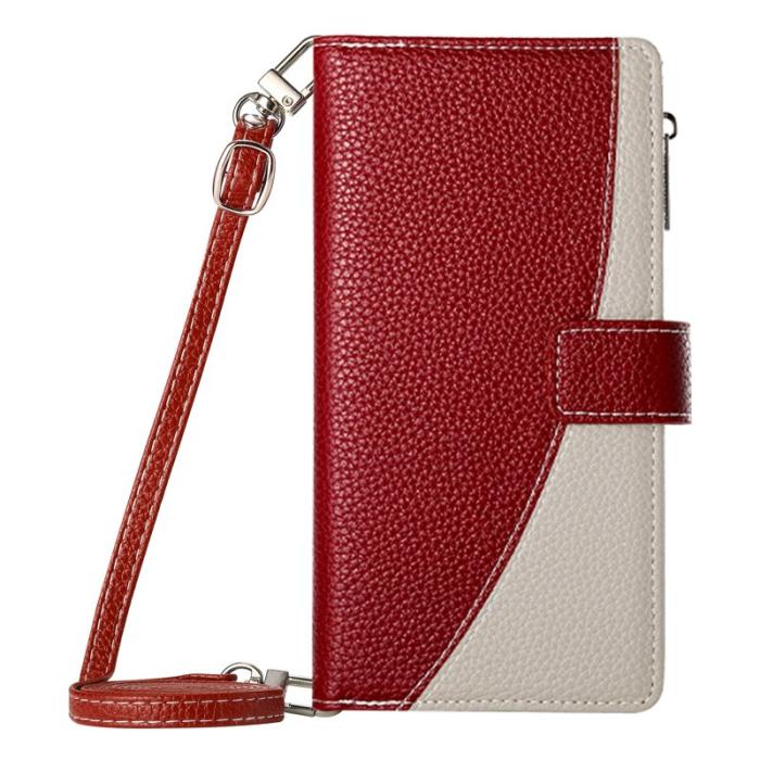 OEM - Zipper Samsung Galaxy S26 Plånboksfodral Konstläder - Röd