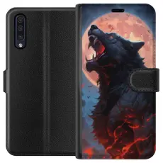 Gustaf - Pl&aring;nboksfodral till Samsung Galaxy A50 med Ylande varg