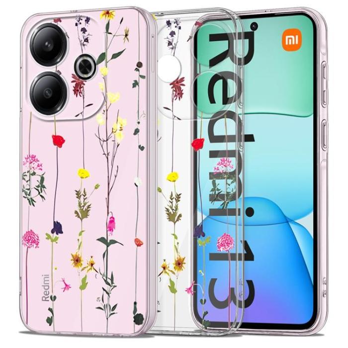 UTGATT - Tech-Protect Xiaomi Redmi 13 Mobilskal Flexair Plus - Garden Floral