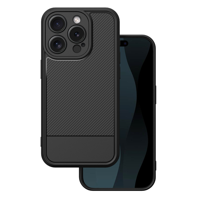 iPhone 15 Pro Mobilskal Simple Carbon (Svart) | 2353 | AlltMobil