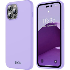 SiGN - SiGN iPhone 14 Pro Skal Liquid Silicone - Lavender