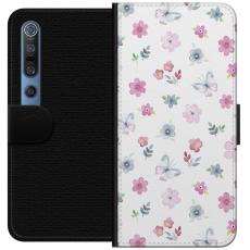 iSecrets - Pl&aring;nboksfodral till Xiaomi Mi 10 Pro 5G med Blommor och fj&auml;rillar