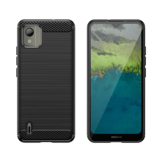 OEM - Nokia C110 Mobilskal Carbon Silikon - Svart
