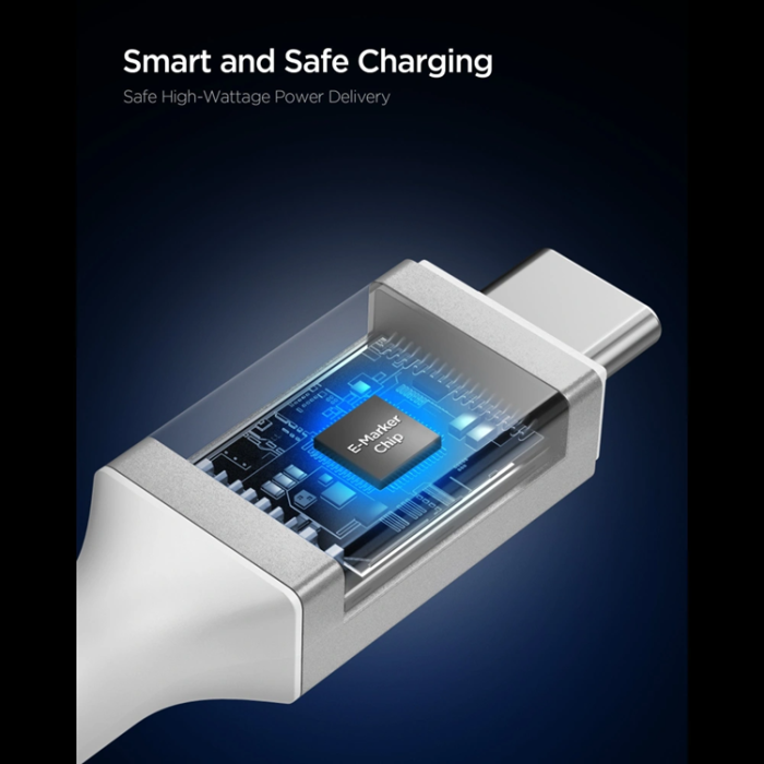 Spigen - Spigen USB-C till USB-C 100W Kabel 150cm EB10015CC