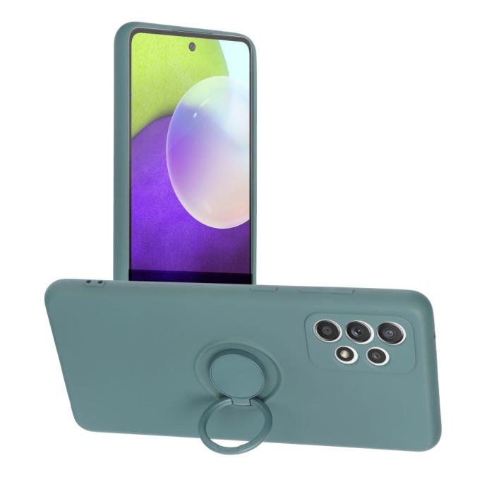 Forcell - Forcell Galaxy A52s/A52 5G/A52 4G Skal Silikon Ring - Grön