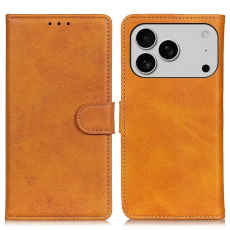 A-One Brand - iPhone 17 Pro Max Plånboksfodral Cowhide Texture - Brun