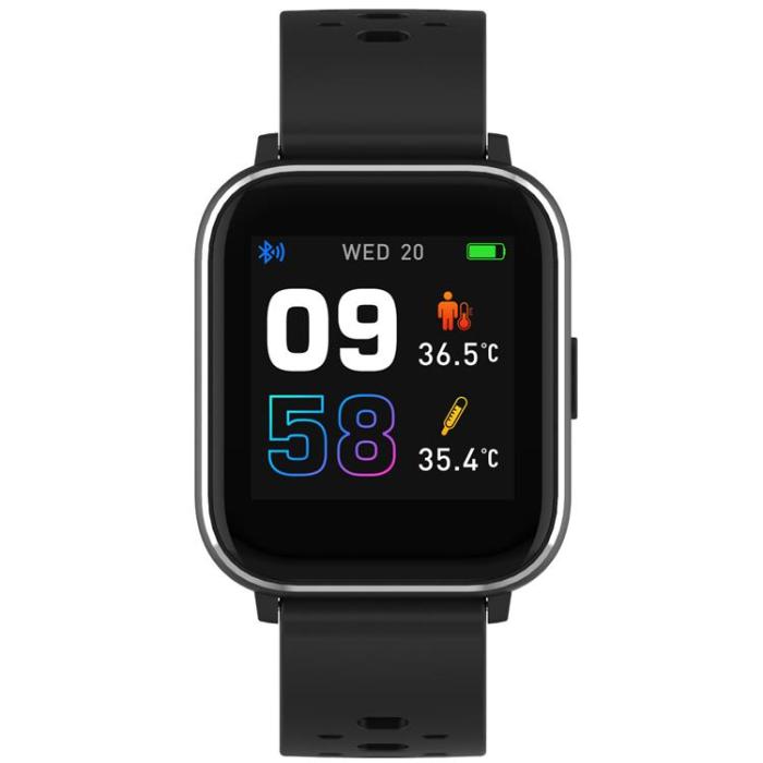 Denver - DENVER Smart Watch med Temp, Syre och Hjärtfrekvens - Svart