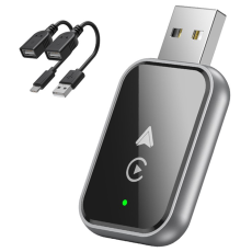 A-One Brand - CarPlay 2in1 Trådbunden Bluetooth Trådlös Adapter - Svart