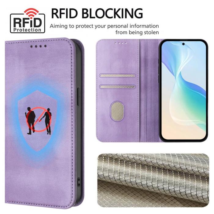 OEM - Samsung Galaxy S26+ Plånboksfodral Konstläder RFID Skydd - Lila