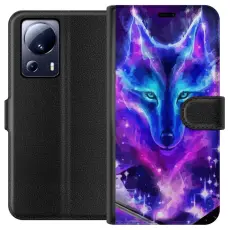 Gustaf - Pl&aring;nboksfodral till Xiaomi 13 Lite med Neon Varg