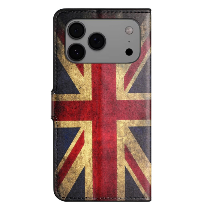 A-One Brand - iPhone 17 Pro Plånboksfodral Pattern Print Läder - Union Jack