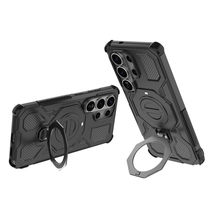 A-One Brand - Galaxy S26 Ultra Mobilskal Rotating Metal Kickstand - Svart