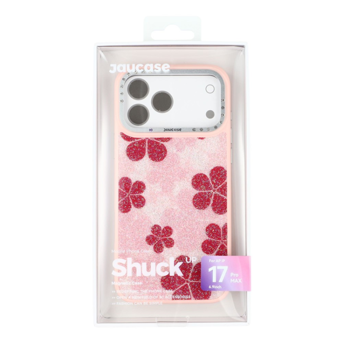 JAUCASE - JAUCASE iPhone 17 Pro MagSafe Mobilskal Flower - Rosa
