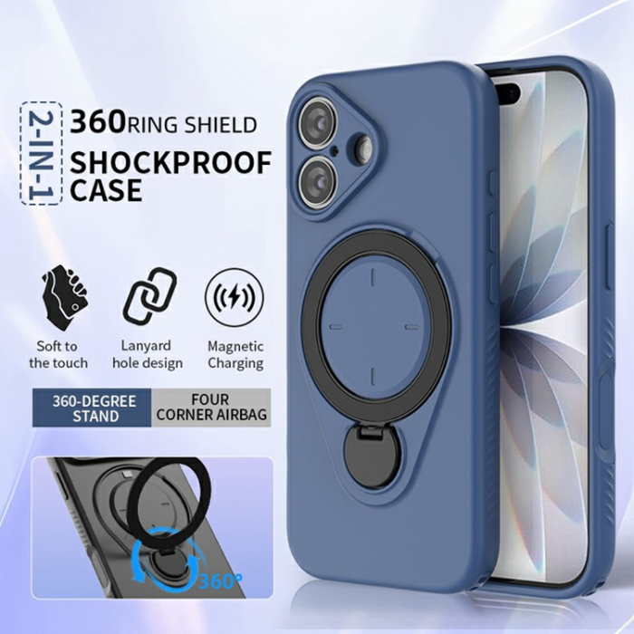 A-One Brand - iPhone 16 Mobilskal MagSafe Rotating Kickstand TPU PC