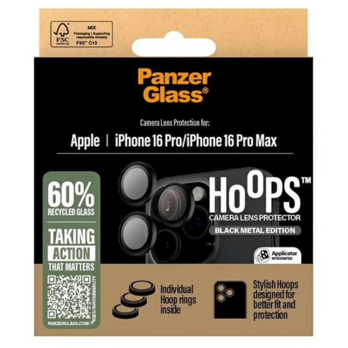 PanzerGlass - PanzerGlass iPhone 16 Pro/16 Pro Max Kameralinsskydd Härdat Glas