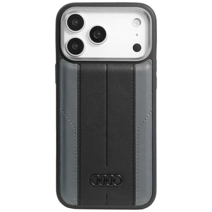 Audi - Audi iPhone 17 Pro Max Mobilskal MagSafe Syntetiskt Läder A6 - Svart