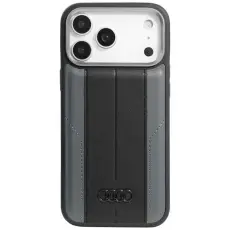 Audi - Audi iPhone 17 Pro Max Mobilskal MagSafe Syntetiskt Läder A6 - Svart