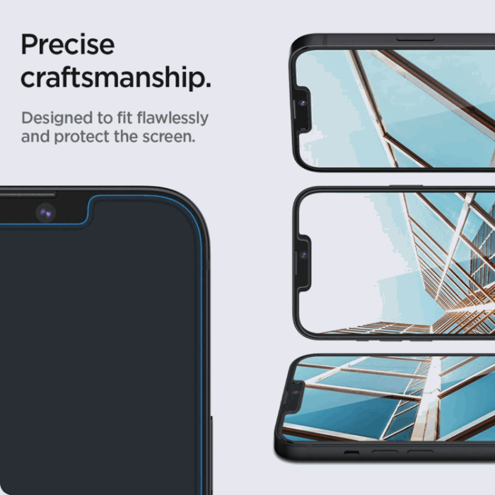 Spigen - Spigen EZ Fit iPhone 14/13 Pro/13 Härdat Glas Skärmskydd (2 Pack)